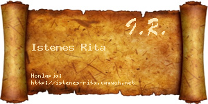 Istenes Rita névjegykártya